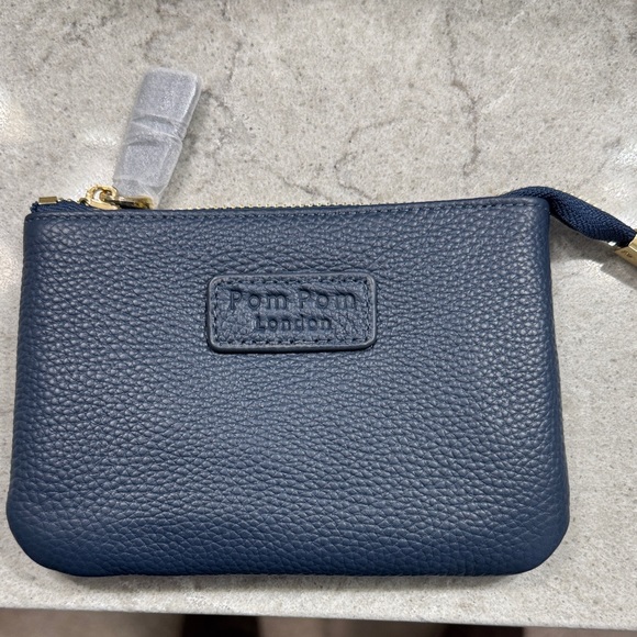 Pom Pom London Handbags - Pom Pom Chelsea Coin Leather Purse with Gold Accents